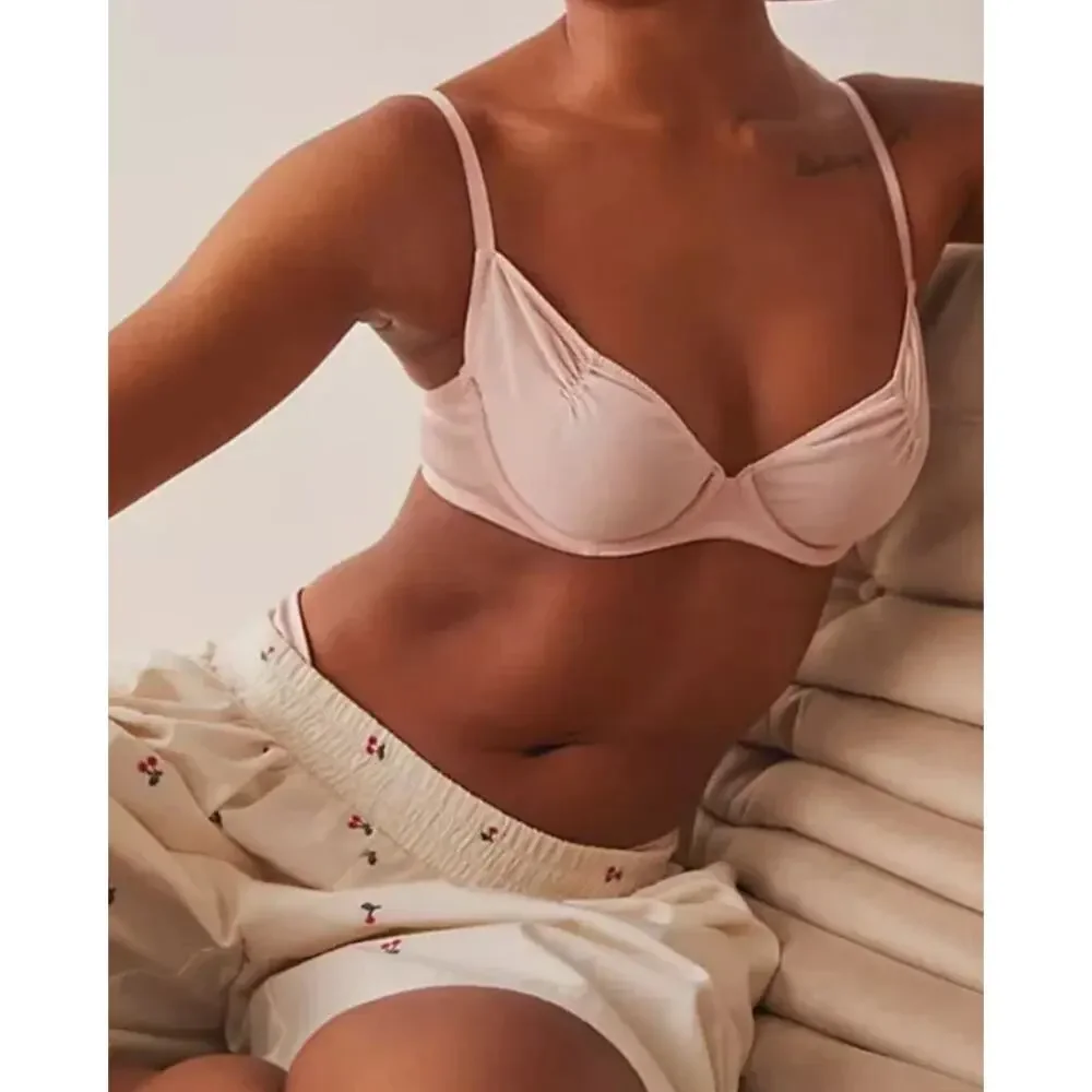 intimately free people heart throb underwire bra silver pink women size x-small